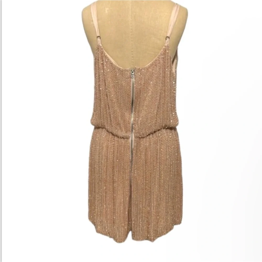 Authentic Alice + Olivia beaded one piece shorts designer jumpsuit romper sz 12